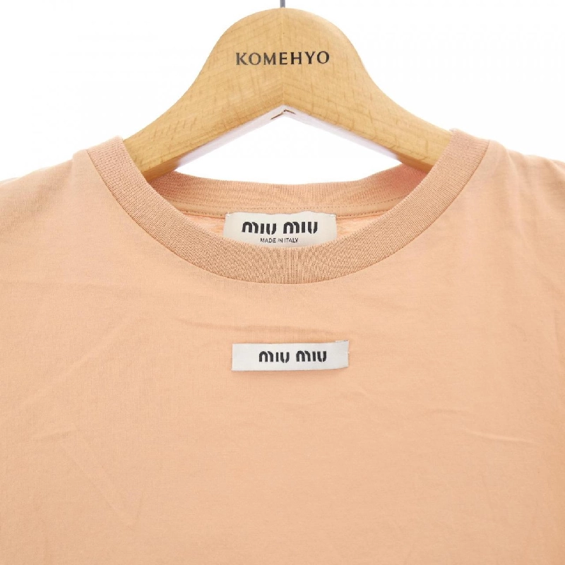 MIU MIU MIU MIU Logo Label MJN484 S232 1YXU Áo thun - Hàng hiệu Chính hãng 825217