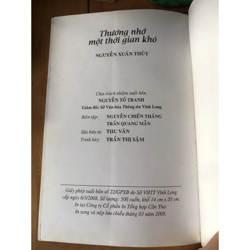 Thương nhớ một thời gian khó 973872