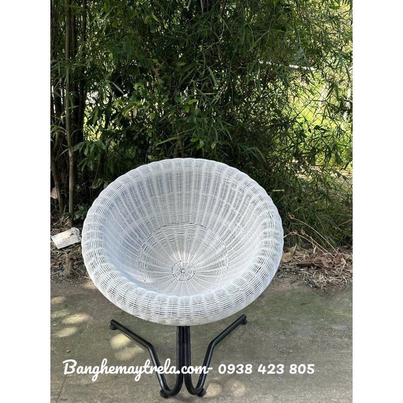 Ghế ban công mây nhựa đan kín 476410