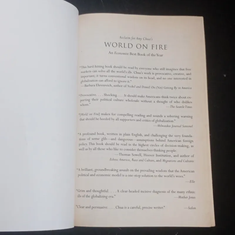 World on fire, Amy Chua 1003426