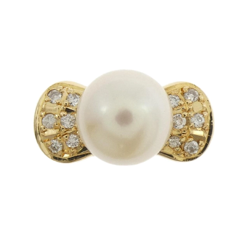 Nhẫn ngọc trai Akoya K18YG hình ruy băng 8.1mm 669013