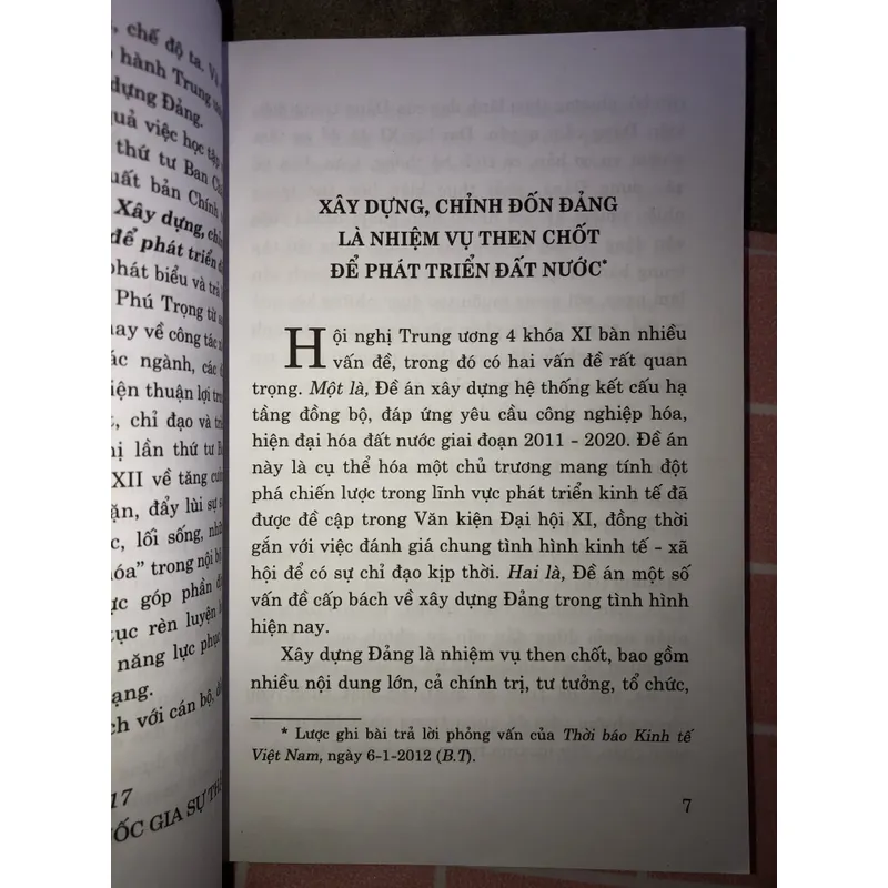 Xây dựng Đảng, chỉnh đốn Đảng là nhiệm vụ then chốt để phát triển đất nước 712142