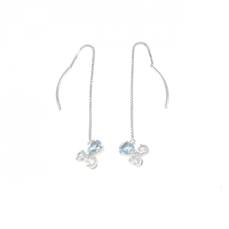 K18WG Aquamarine Bông tai - Hàng hiệu Authentic 876486