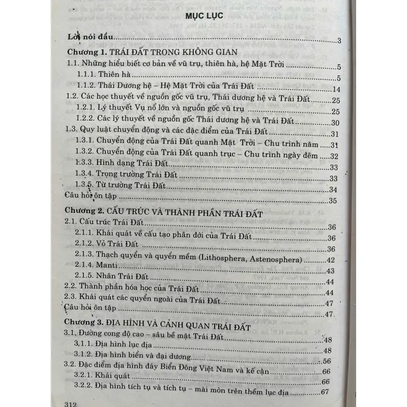 GIÁO TRÌNH KHOA HỌC TRÁI ĐẤT 759963