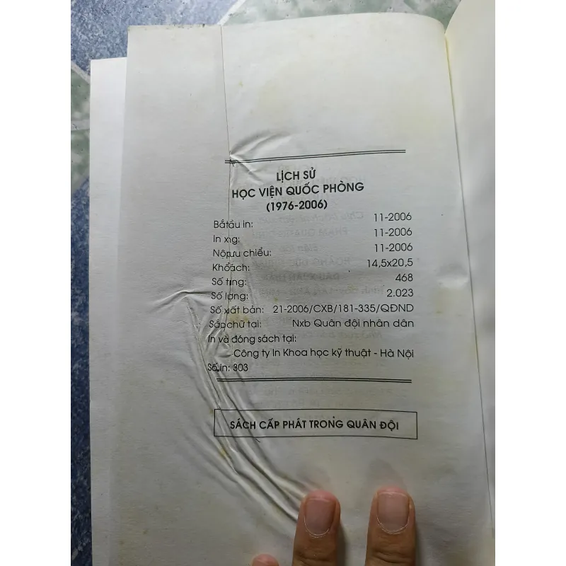 Lịch sử học viên Quốc Phòng ( 1976 - 2006) 927800