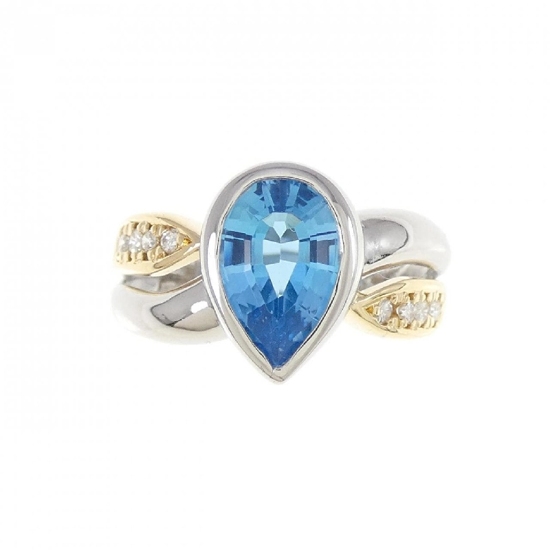 Nhẫn Blue Topaz PT/K18YG 1.83CT 672614