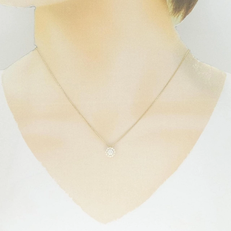 Dây chuyền kim cương K18YG 0.233CT G SI2 VG - Hàng hiệu Chính hãng 873559