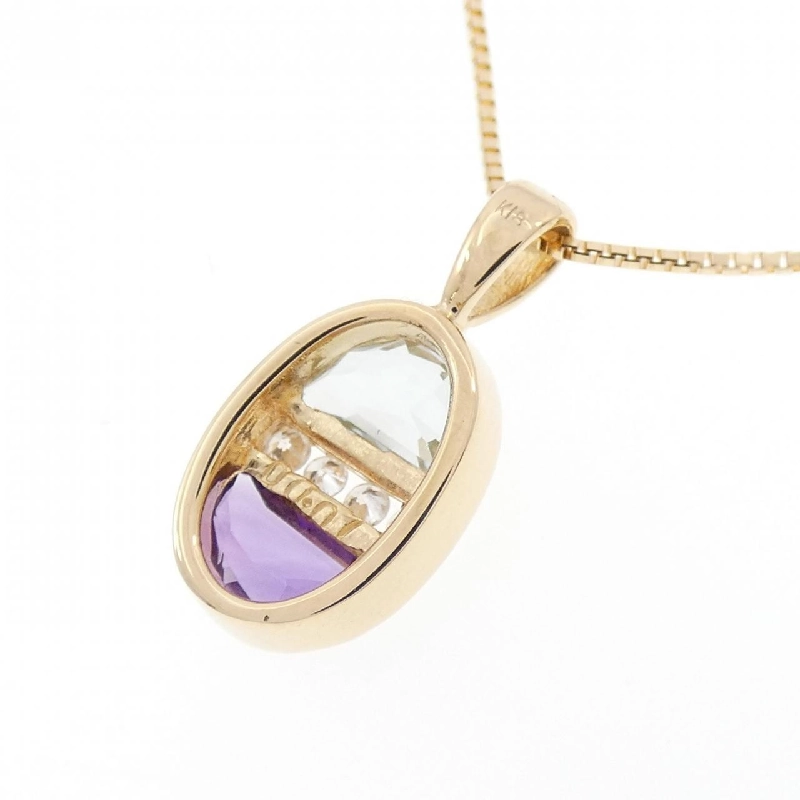 K18YG Đá màu Dây chuyền - Hàng hiệu Chính hãng 861407