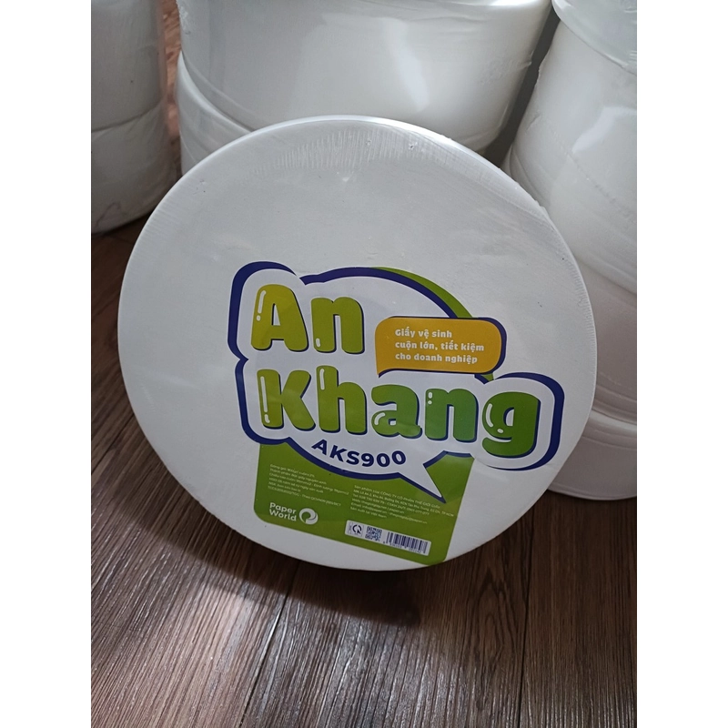 Giấy vệ sinh 2 lớp cuộn LỚN An Khang - 900g/cuộn - Bột giấy nguyên sinh 445750