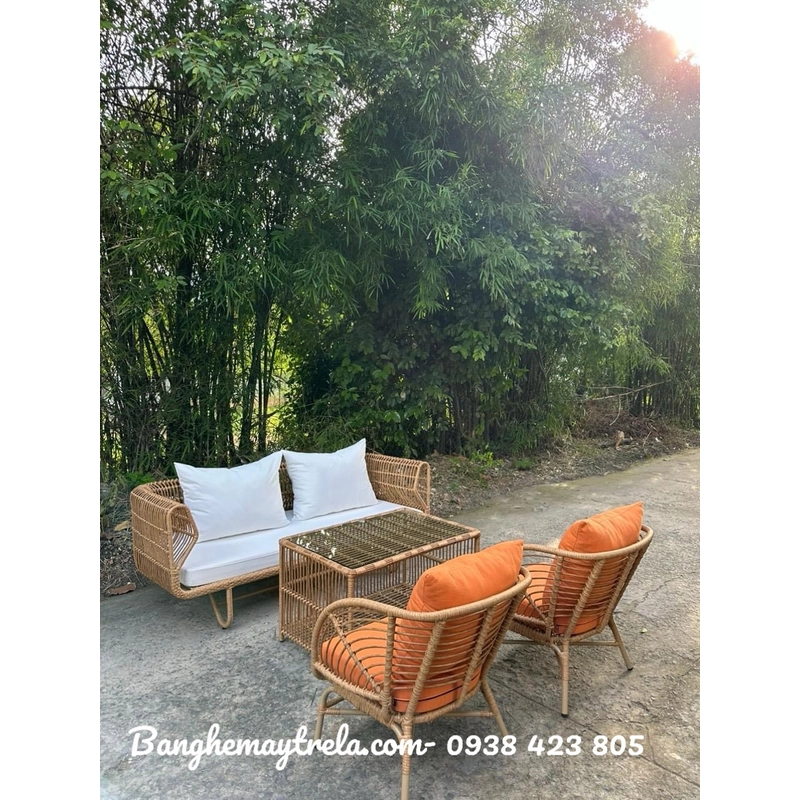 Bàn ghế sofa giả mây 469707