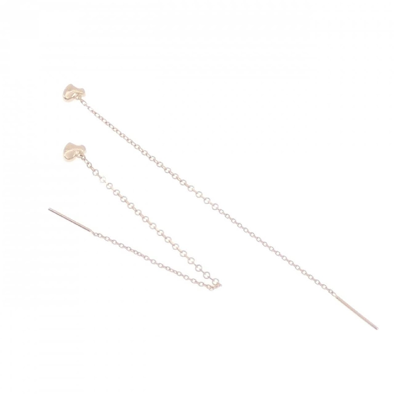 K18PG Bông tai hình trái tim kim cương 0.04CT - Hàng hiệu Chính hãng 870530