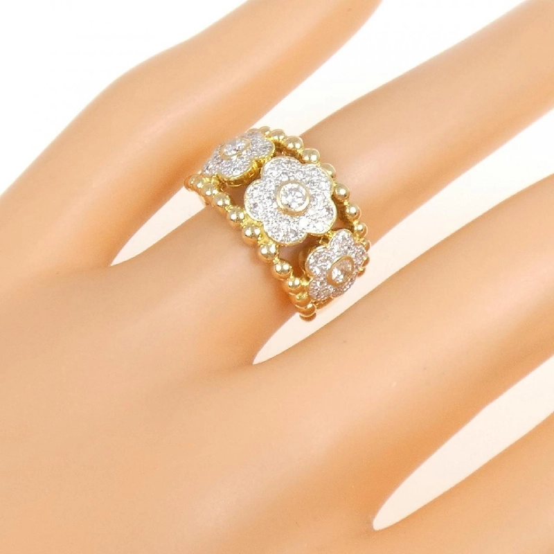 Nhẫn kim cương hoa K18YG/K18WG 0.56CT 666022