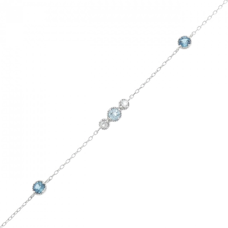 K10WG Blue Topaz Bracelet - Hàng hiệu Authentic 872703