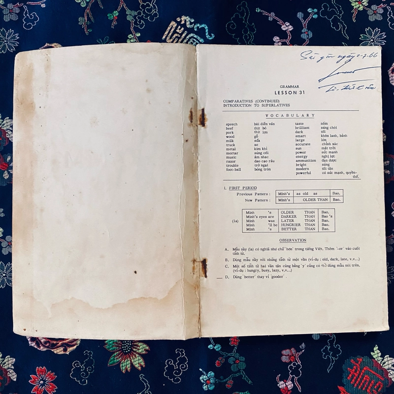 English grammar của trường Armed Forces Language School Saigon Oreka.vn