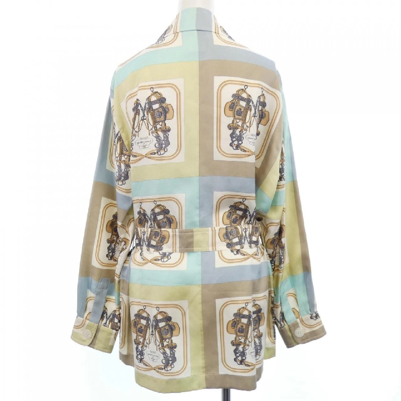 【Vintage】HERMES BRIDES DE GALA Twill Reine. Áo sơ mi 627685