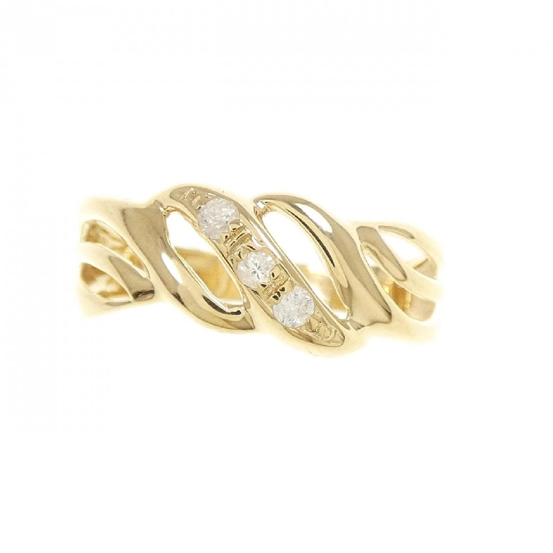 Nhẫn kim cương K18YG 0.06CT 668745