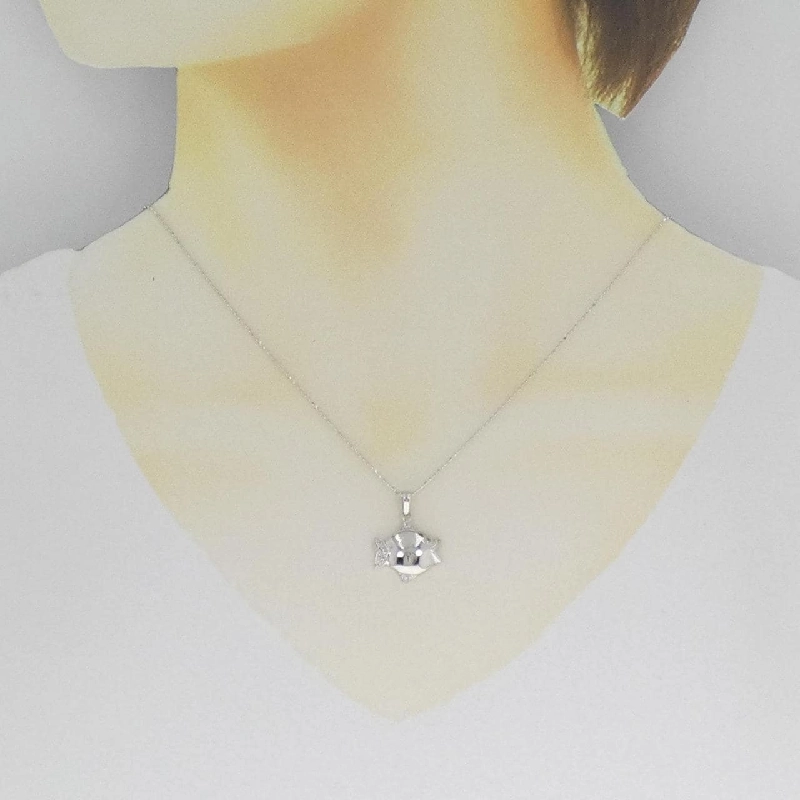 K18WG Dây chuyền kim cương hình cá 0.050CT - Hàng hiệu Chính hãng 861072