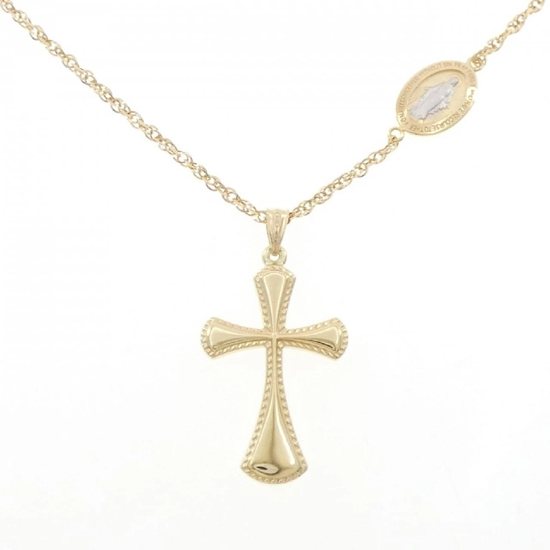 Dây chuyền đeo cổ chữ thập 750YG/K18YG/K18WG - Hàng hiệu Authentic 862322