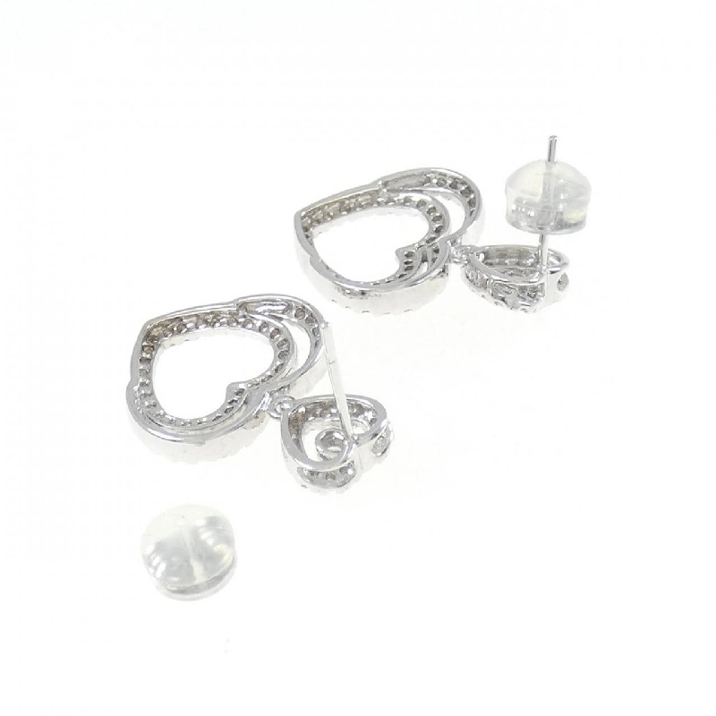 K14WG Bông tai kim cương hình trái tim 0.58CT - Hàng hiệu Chính hãng 868120