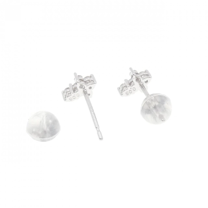 K18WG Bông tai kim cương chéo 0.12CT - Hàng hiệu Chính hãng 869143