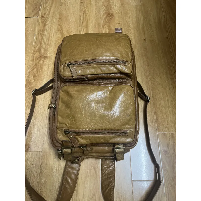 Balo nam 29x40x12 da thật 2hand 1013067