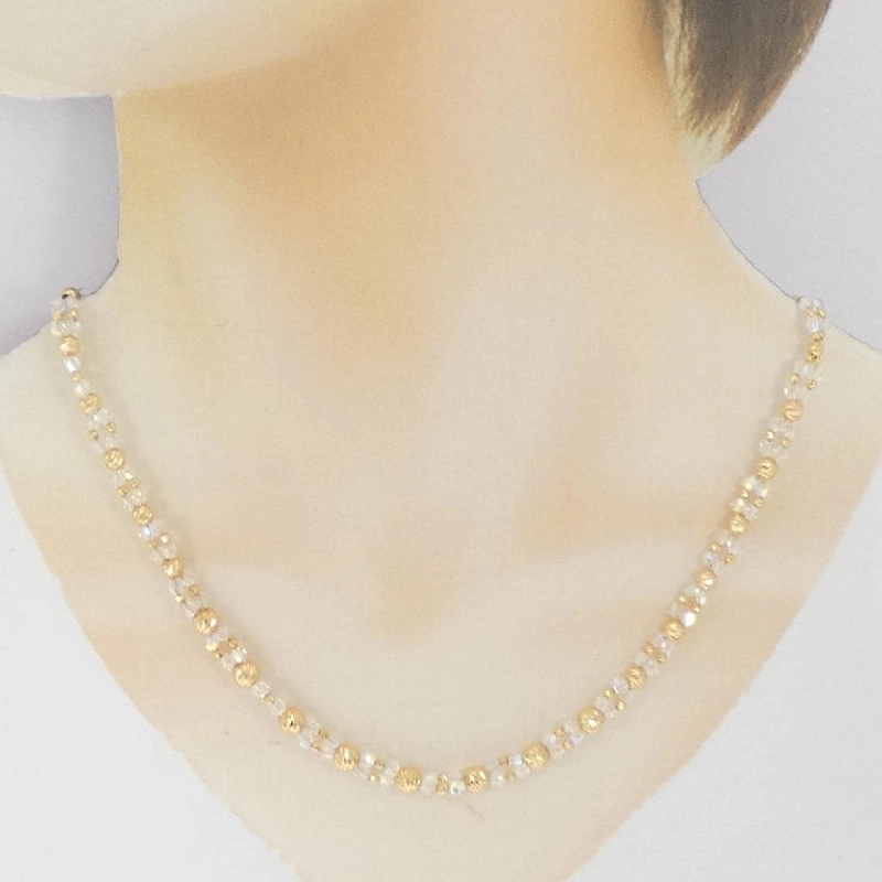 K18YG Vòng cổ thủy tinh - Hàng hiệu Chính hãng 861317