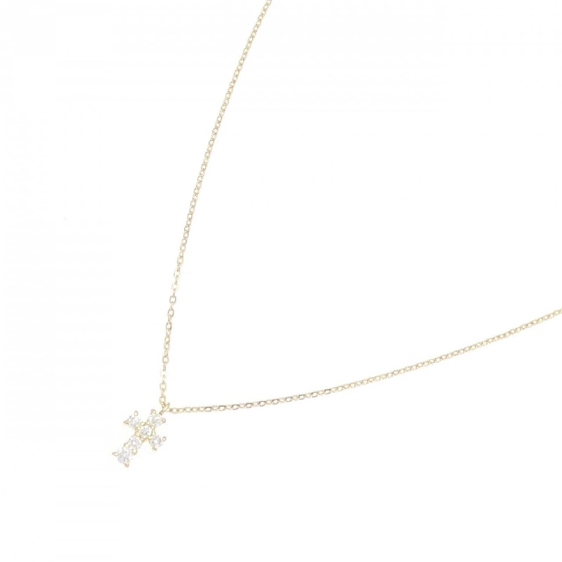 K18YG Dây chuyền kim cương chéo 0.12CT - Hàng hiệu chính hãng 862250