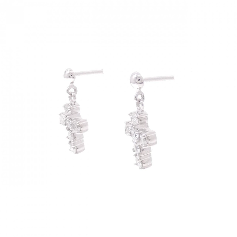 K18WG Bông tai kim cương chéo 0.50CT - Hàng hiệu Chính hãng 877264