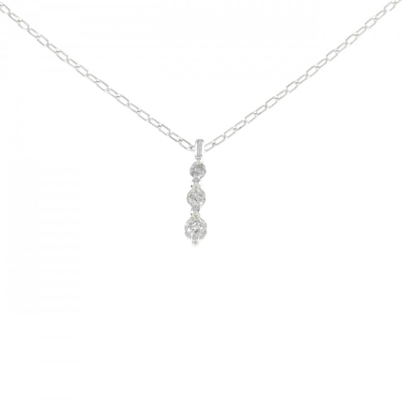 K18WG Dây chuyền kim cương 0.1CT - Hàng hiệu Chính hãng 862641