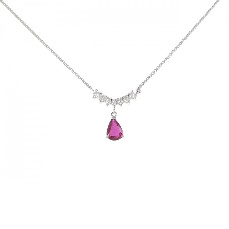 Dây chuyền ruby PT900/PT850 0.55CT - Hàng hiệu Chính hãng 858221