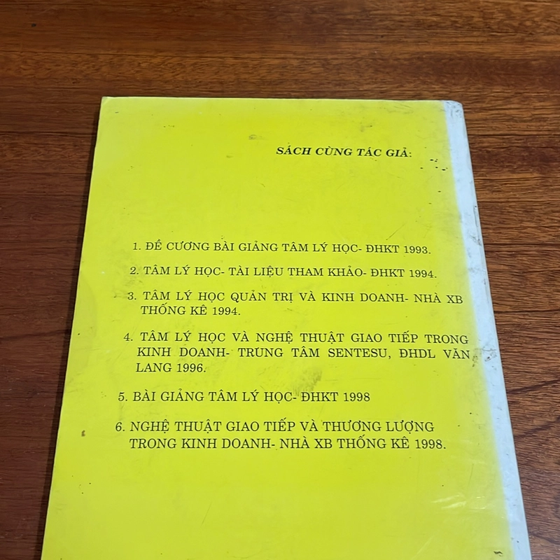 II Sách Kinh Tế: Tâm Lý Học Quản Trị Kinh Doanh - PTS. Thái Trí Dũng - 1999 503617