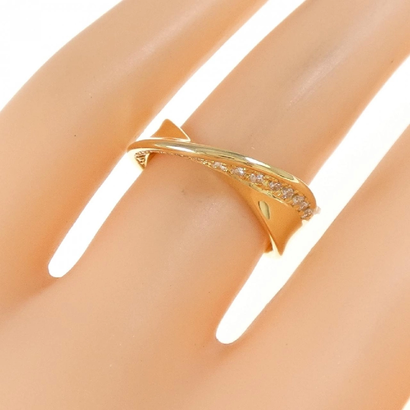 Nhẫn kim cương K18YG 0.18CT 669798