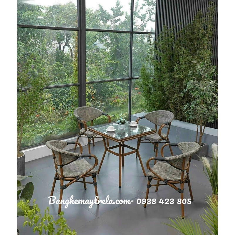Ghế giả mây khung nhôm 508888