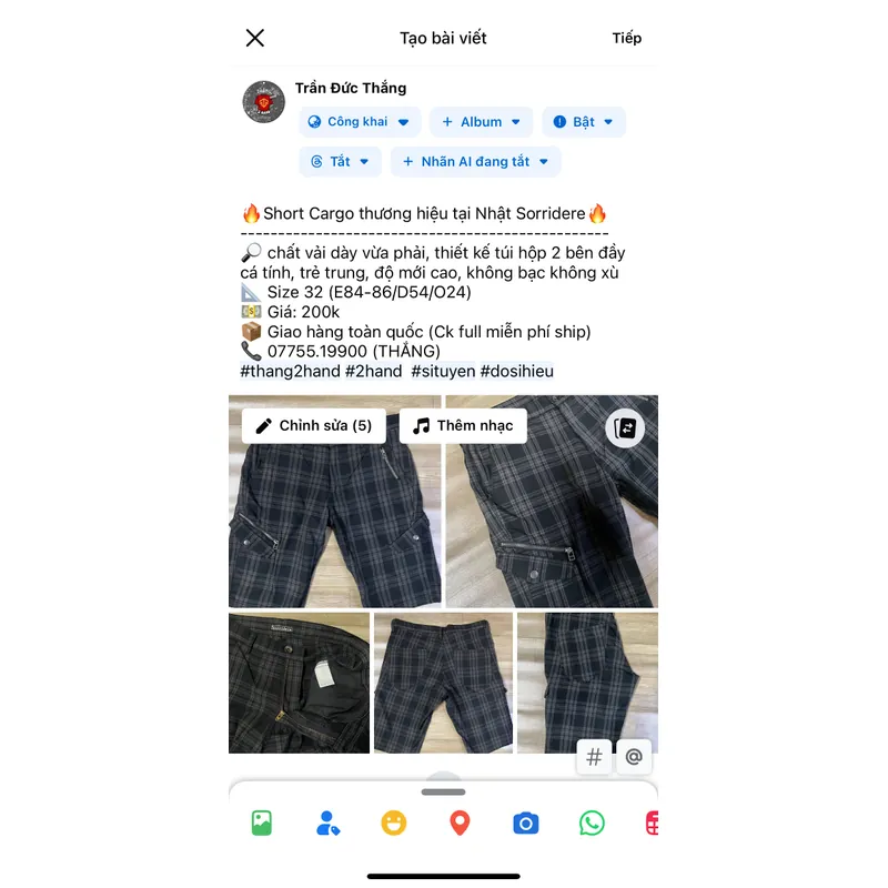 🔥Short Cargo thương hiệu tại Nhật Sorridere🔥 696925