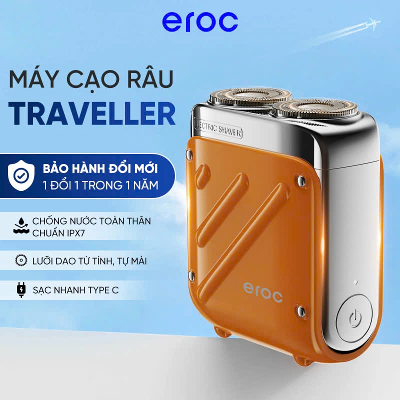 Máy cạo râu EROC Mini,Chống nước IPX7, Lưỡi dao tự mài, Sạc nhanh TYPE-C 547571
