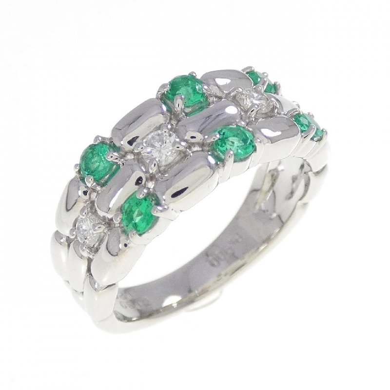 Nhẫn Emerald PT900 0.30CT - Hàng hiệu Chính hãng 848039
