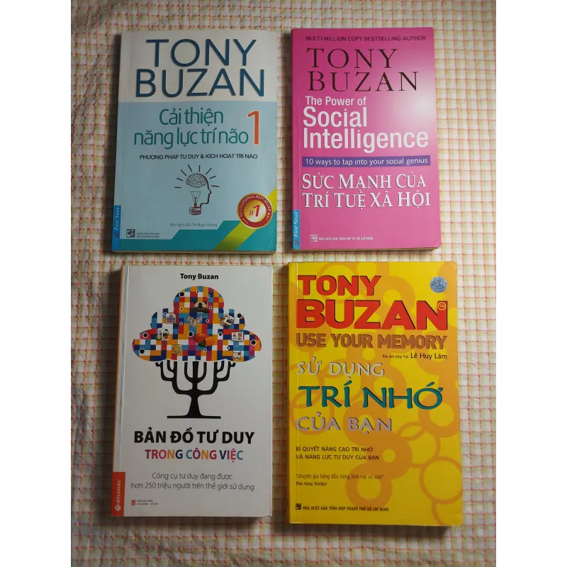 ✨ COMBO 4 SÁCH TONY BUZAN – KÍCH HOẠT NÃO BỘ, NÂNG TẦM TƯ DUY ✨ 713464