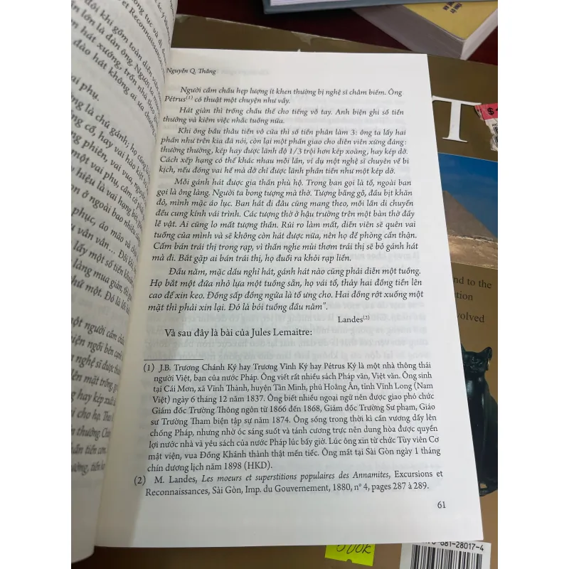 CÁC TÁC GIẢ NGƯỜI VIỆT VIẾT TIẾNG PHÁP - NGUYỄN Q. THẮNG  1021598