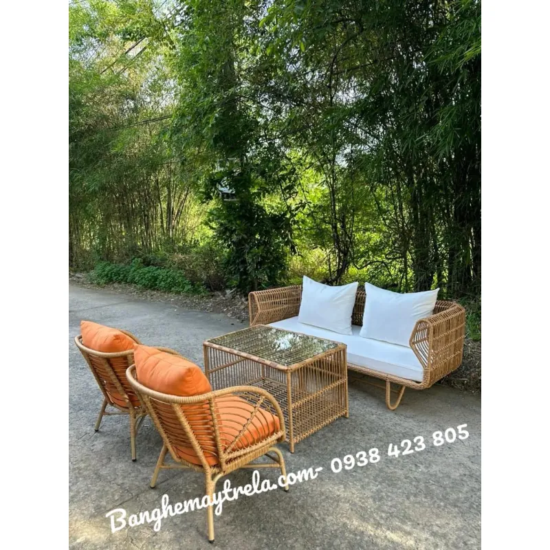 Sofa mây nhựa phòng khách 690074