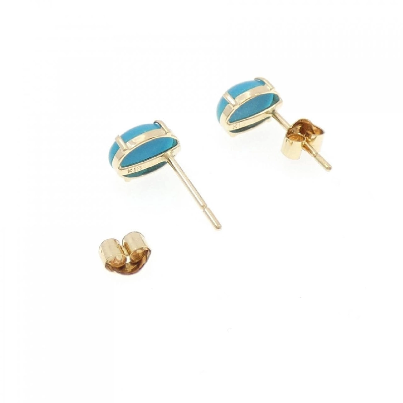 K18YG Bông tai Turquoise - Hàng hiệu Chính hãng 863792