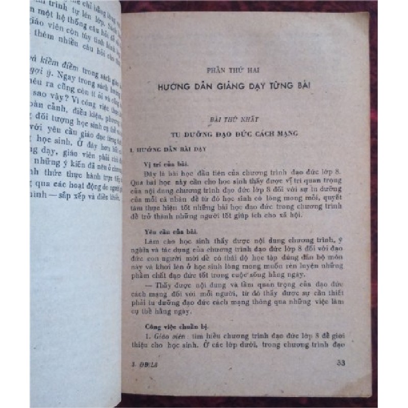 Hướng dẫn giảng dạy Đạo đức lớp 8 phổ thông xưa (Hệ 12 năm) 8670