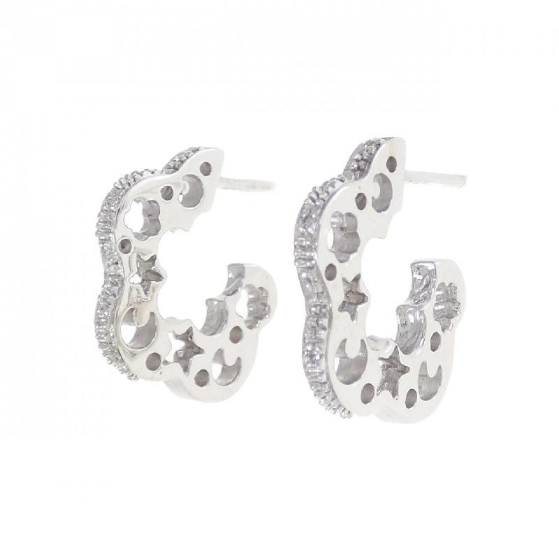 Bông tai kim cương 750WG/K18WG - Hàng hiệu Authentic 871537