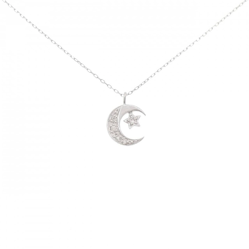 Dây chuyền kim cương PT900 hình mặt trăng và ngôi sao 0.08CT - Hàng hiệu chính hãng 867184