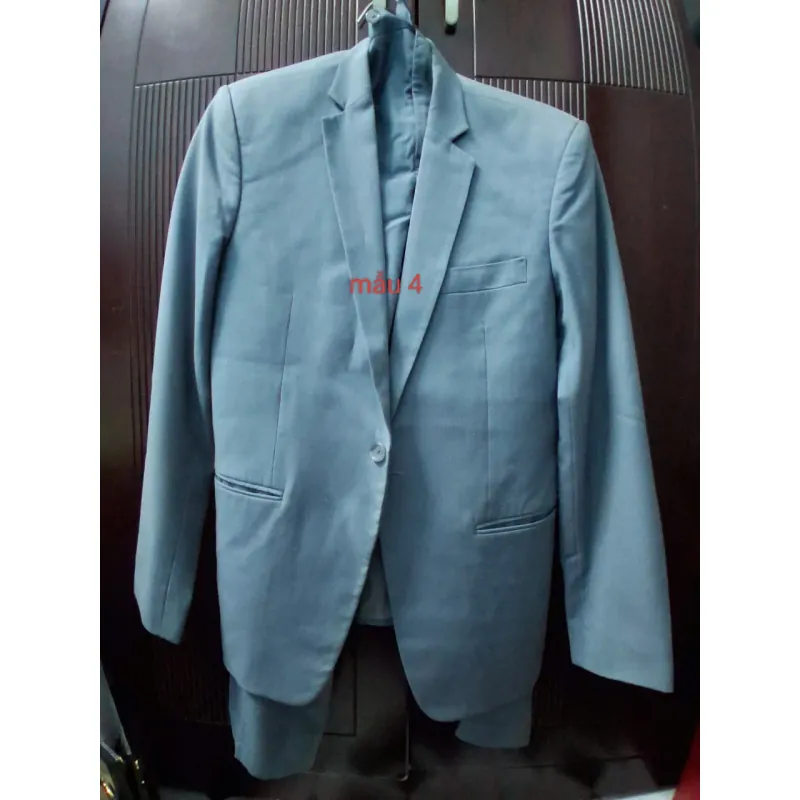 Áo vest nam cổ trang trọng phối túi bên áo màu xám, đen, xanh bộ 3 mẫu 798980