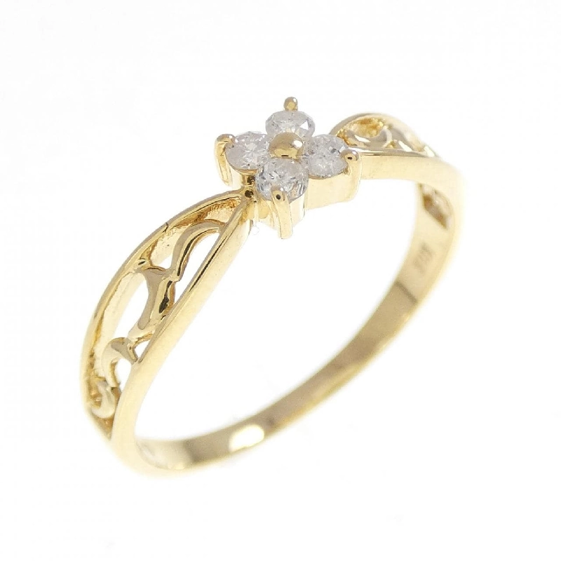 Nhẫn kim cương hoa K18YG 0.08CT - Hàng hiệu Authentic 847667