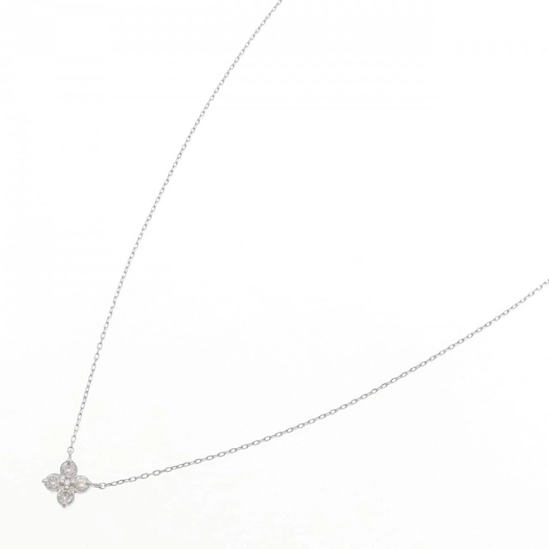 Dây chuyền kim cương hoa PT900/PT850 0.10CT - Hàng hiệu Authentic 857382