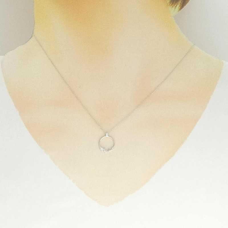 K18WG Dây chuyền kim cương 0.12CT - Hàng hiệu Chính hãng 856446