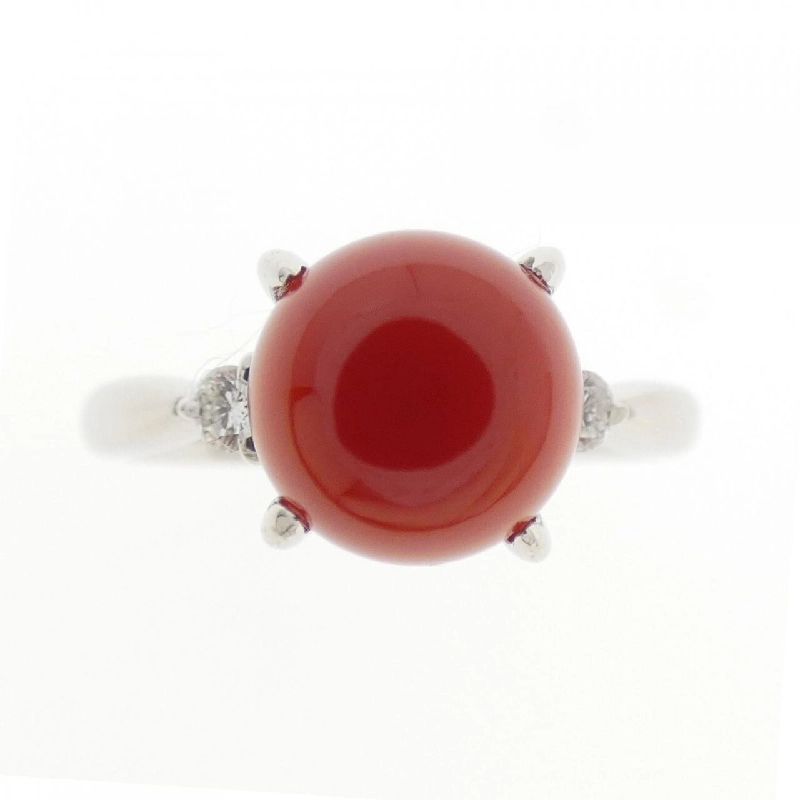 Nhẫn san hô PT900 7.6mm - Hàng hiệu Chính hãng 853685