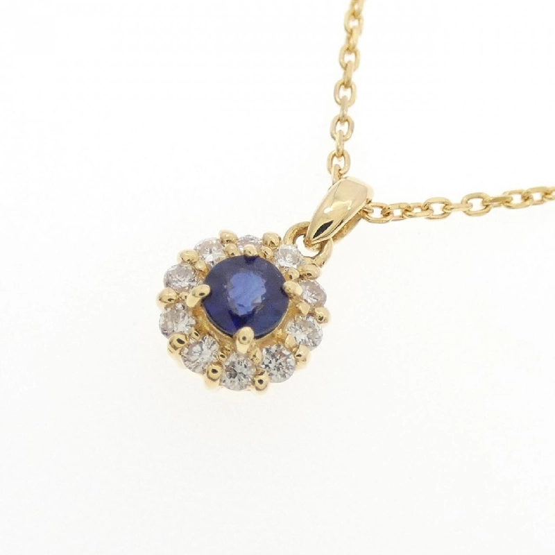 K18YG Sapphire Necklace 0.18CT - Hàng hiệu Authentic 863800