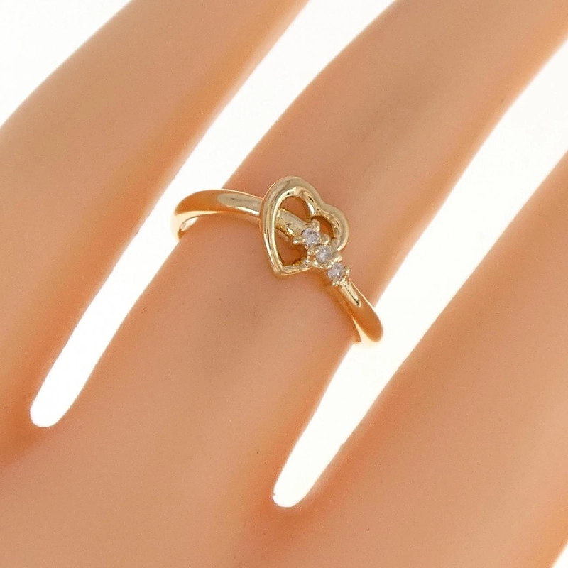 Nhẫn kim cương hình trái tim K18YG 673454